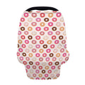 Pastel Donut Pattern Print Baby Seat Cover