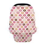 Pastel Donut Pattern Print Baby Seat Cover
