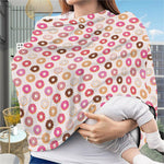 Pastel Donut Pattern Print Baby Seat Cover