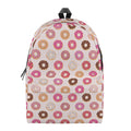 Pastel Donut Pattern Print School Backpack