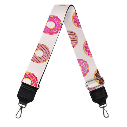 Pastel Donut Pattern Print Bag Strap