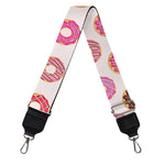 Pastel Donut Pattern Print Bag Strap