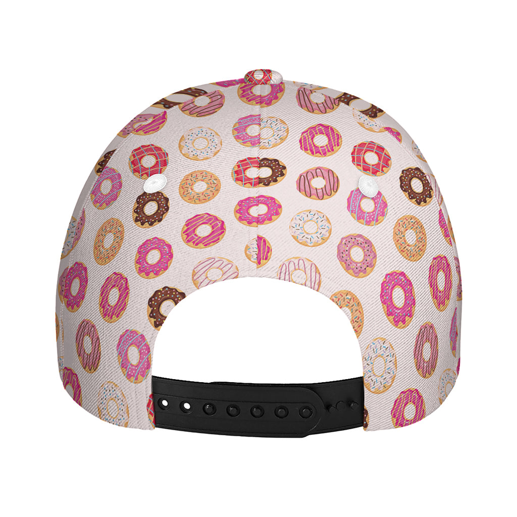 Pastel Donut Pattern Print Baseball Cap