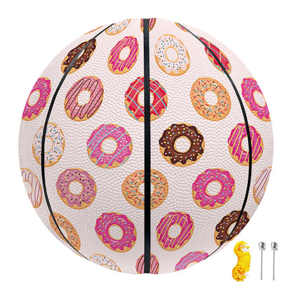 Pastel Donut Pattern Print Basketball