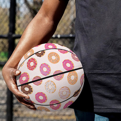 Pastel Donut Pattern Print Basketball