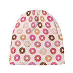 Pastel Donut Pattern Print Beanie