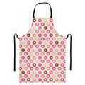Pastel Donut Pattern Print Bib Apron With Pocket