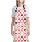 Pastel Donut Pattern Print Bib Apron With Pocket