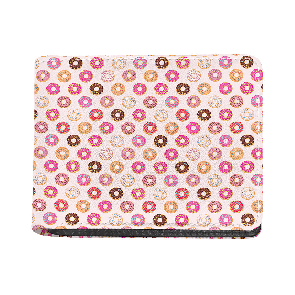 Pastel Donut Pattern Print Bifold Wallet