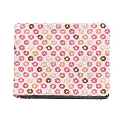 Pastel Donut Pattern Print Bifold Wallet