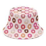 Pastel Donut Pattern Print Bucket Hat