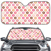 Pastel Donut Pattern Print Car Windshield Sun Shade