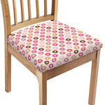Pastel Donut Pattern Print Chair Cushion Cover