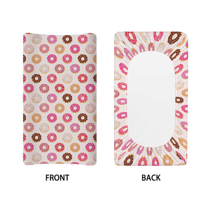 Pastel Donut Pattern Print Changing Pad Cover