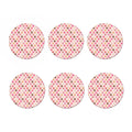 Pastel Donut Pattern Print Coaster Set