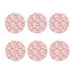 Pastel Donut Pattern Print Coaster Set