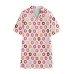 Pastel Donut Pattern Print Cotton Hawaiian Shirt