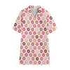 Pastel Donut Pattern Print Cotton Hawaiian Shirt