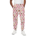Pastel Donut Pattern Print Cotton Sweatpants