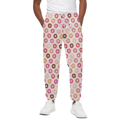 Pastel Donut Pattern Print Cotton Pants