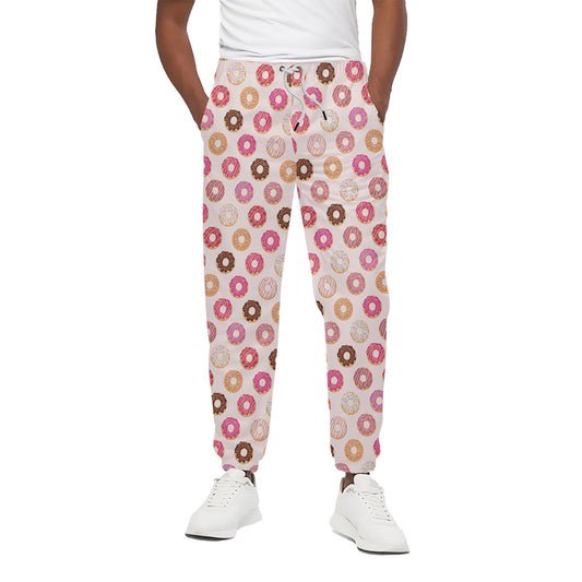 Pastel Donut Pattern Print Cotton Pants