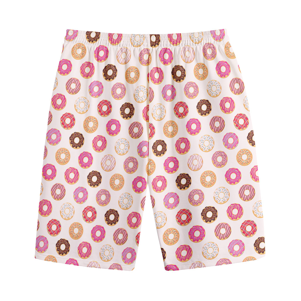 Pastel Donut Pattern Print Cotton Shorts