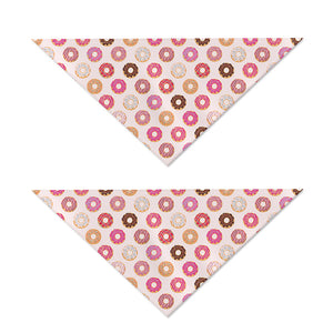 Pastel Donut Pattern Print Dog Bandana