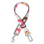 Pastel Donut Pattern Print Dog Seat Belt