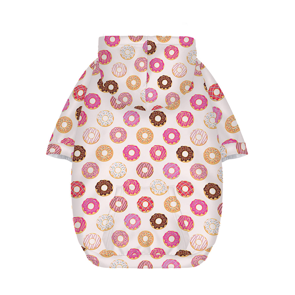 Pastel Donut Pattern Print Dog Zip Up Hoodie