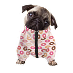 Pastel Donut Pattern Print Dog Zip Up Jacket