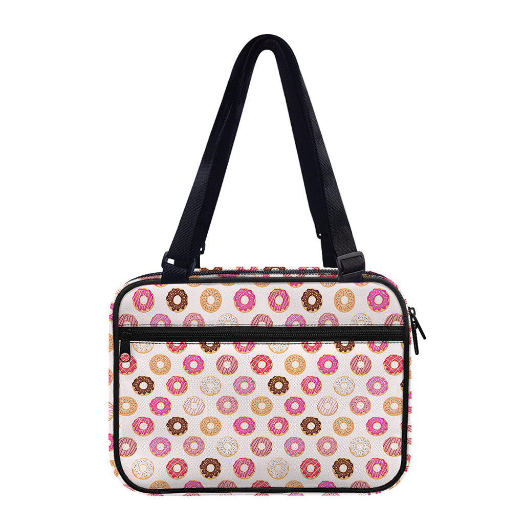 Pastel Donut Pattern Print Double Strap Bible Bag