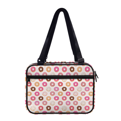 Pastel Donut Pattern Print Double Strap Bible Bag