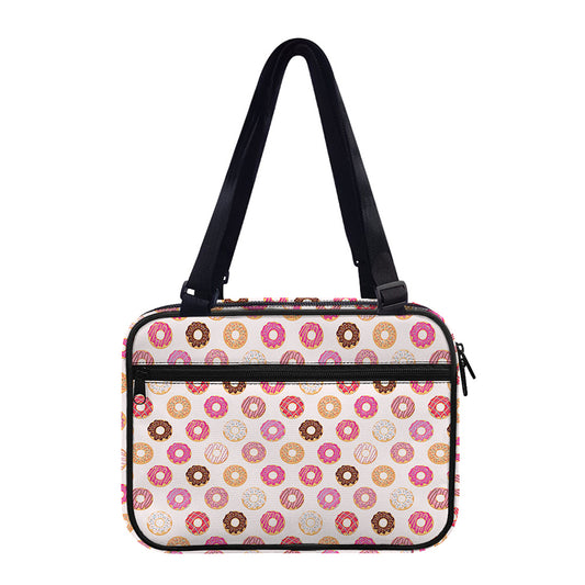 Pastel Donut Pattern Print Double Strap Bible Bag