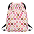 Pastel Donut Pattern Print Drawstring Backpack