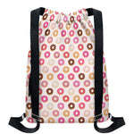 Pastel Donut Pattern Print Drawstring Backpack