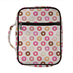 Pastel Donut Pattern Print Front Pocket Bible Bag