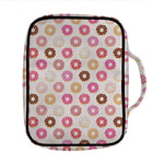 Pastel Donut Pattern Print Front Pocket Bible Bag