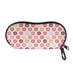 Pastel Donut Pattern Print Glasses Case