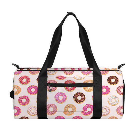 Pastel Donut Pattern Print Gym Bag