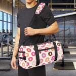 Pastel Donut Pattern Print Gym Bag