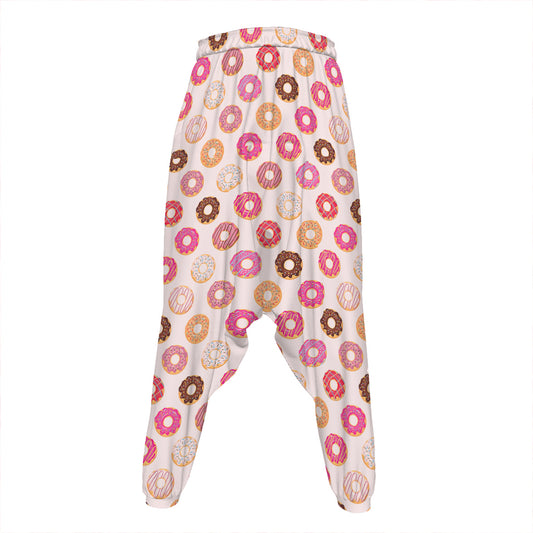 Pastel Donut Pattern Print Hammer Pants
