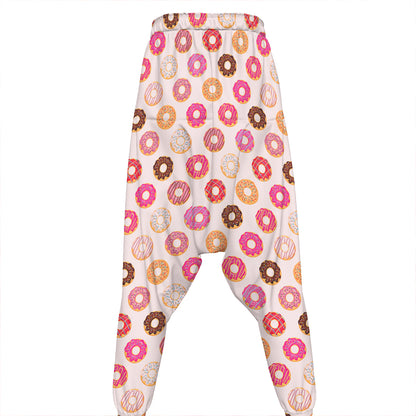 Pastel Donut Pattern Print Hammer Pants