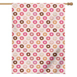Pastel Donut Pattern Print House Flag