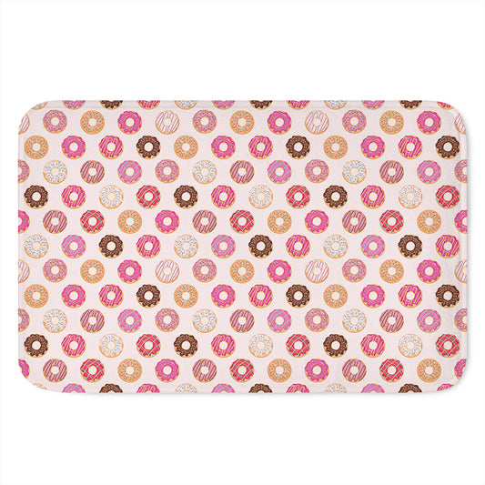 Pastel Donut Pattern Print Indoor Door Mat