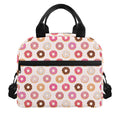 Pastel Donut Pattern Print Insulated Lunch Bag