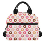 Pastel Donut Pattern Print Insulated Lunch Bag