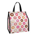 Pastel Donut Pattern Print Insulated Lunch Tote
