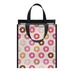Pastel Donut Pattern Print Insulated Lunch Tote