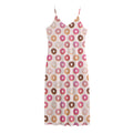 Pastel Donut Pattern Print Jersey Midi Cami Dress