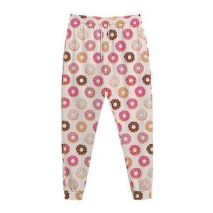 Pastel Donut Pattern Print Jogger Pants